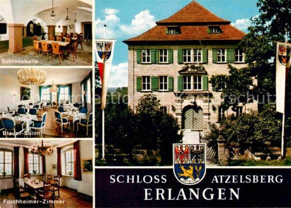 Erlangen Schloss Atzelsberg Schlosshalle Blauer