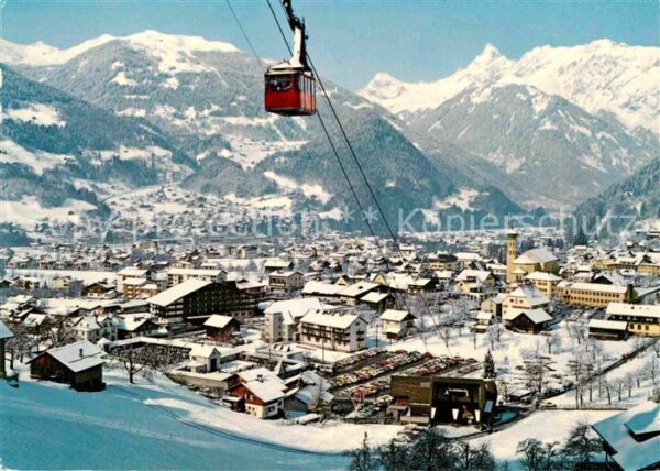 Tschagguns Vorarlberg mit Hochjochbahn Blick auf Zimba und Go