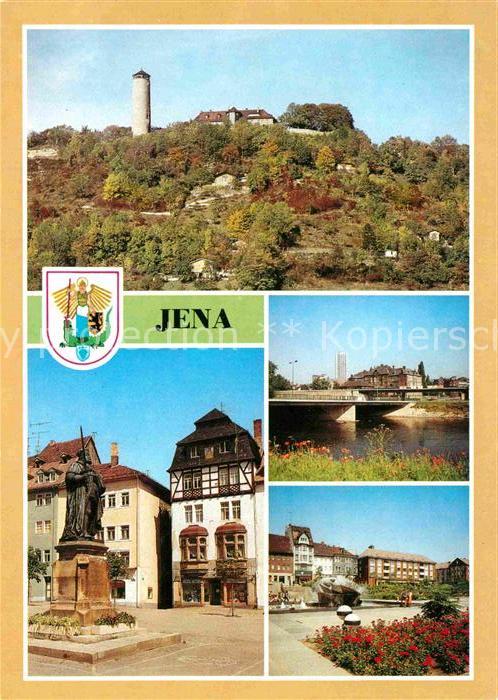 Jena Thueringen Fuchsturm Neue Saalebrücke Markt mit Ha