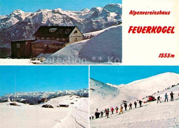Ebensee Oberoesterreich Alpenvereinshaus Feuerkogel Wintersport