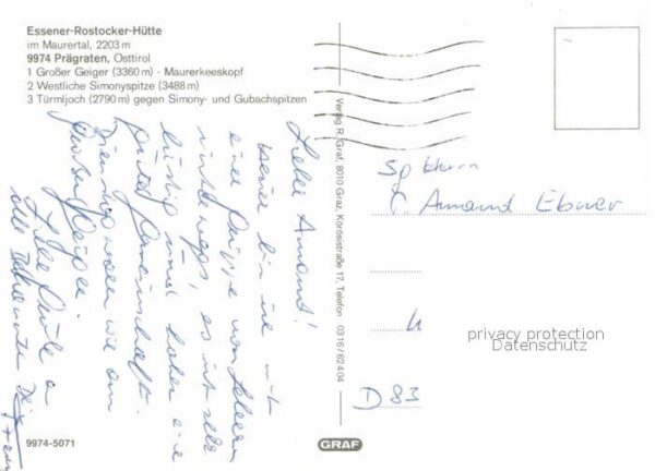 Praegraten Grossvenediger Essener und Rostockerhütte im Maurertal – Bild 2