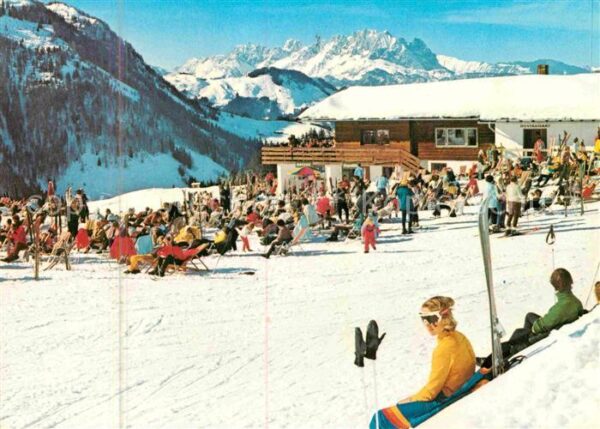 Fieberbrunn Tirol Wintersportplatz Bergliftrestaurant Wil