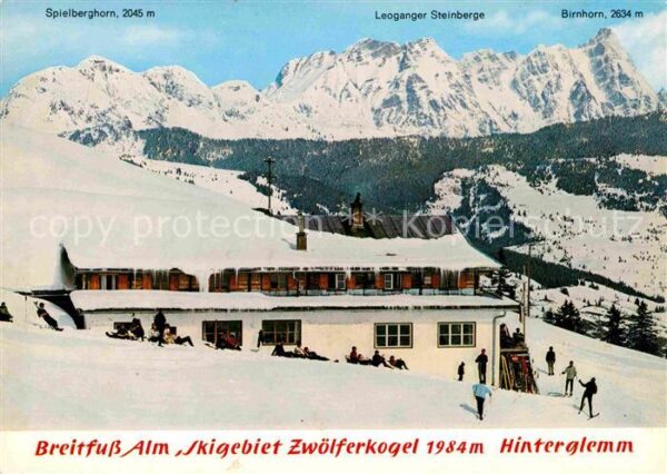 Hinterglemm Saalbach Breitfussalm Skigebiet Zwölferkogel Win