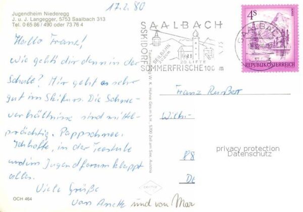 Saalbach-Hinterglemm Jugendheim Niederegg Winterlandschaft – Bild 2