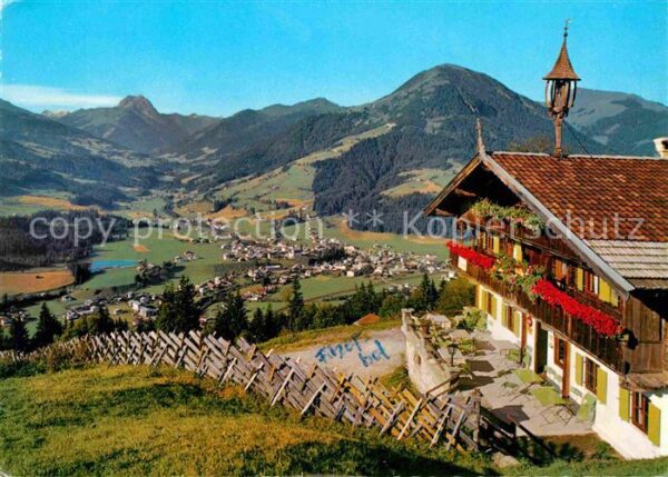 Kirchberg Tirol Panorama Blick vom Filzerhof Badesee Ho