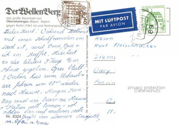 Oberammergau Der Wellenberg Alpenbad gegen Kofel und – Bild 2