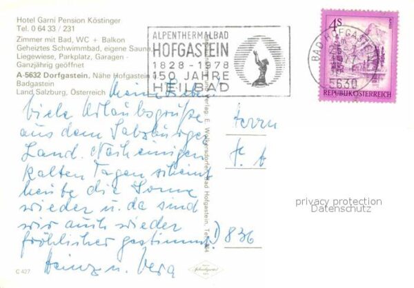 Dorfgastein Hotel Garni Pension Köstinger Liegewies – Bild 2