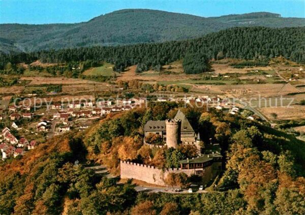 Biedenkopf Schloss Herbststimmung Fliegeraufnahme