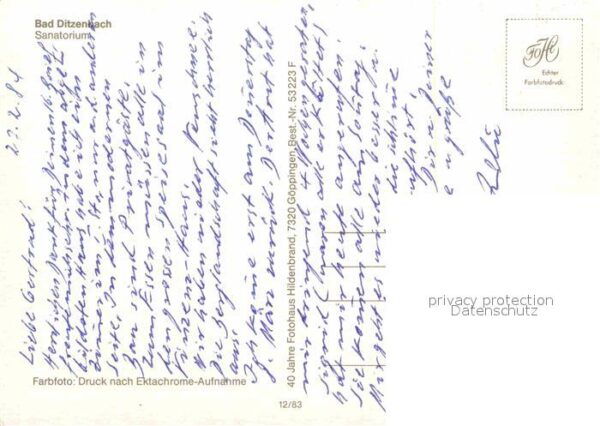Bad Ditzenbach Sanatorium – Bild 2