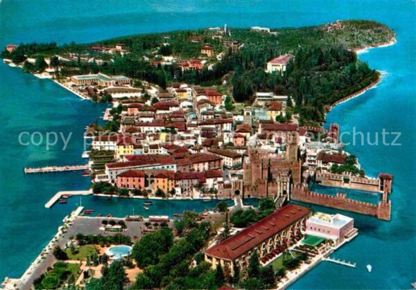 Sirmione Lago di Garda Gardasee Fliegeraufnahme