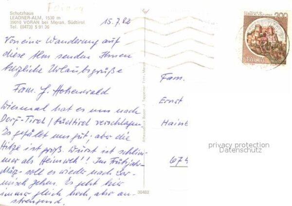 Voeran Verano Schutzhaus Leadner Alm – Bild 2