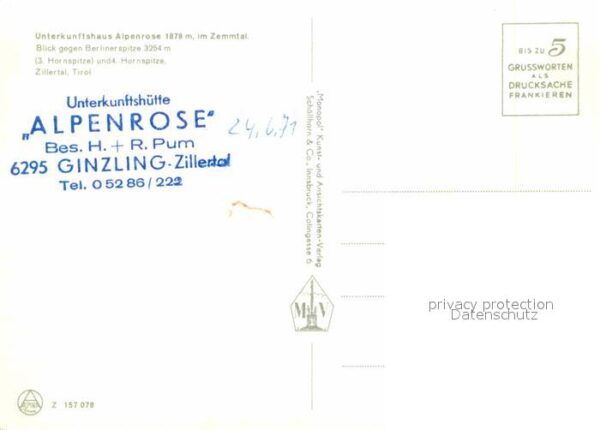 Ginzling Unterkunftshaus Alpenrose im Zemmtal Ho – Bild 2