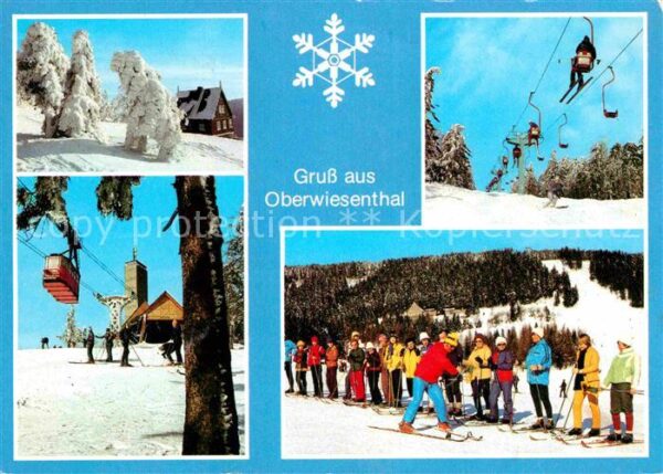 Oberwiesenthal Erzgebirge Skigebiet Lift Seilbahn