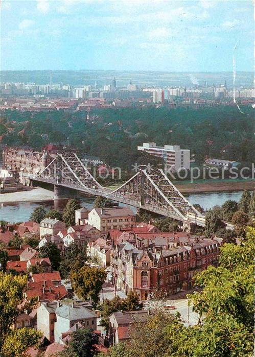 Dresden Blick zum Blauen Wunder