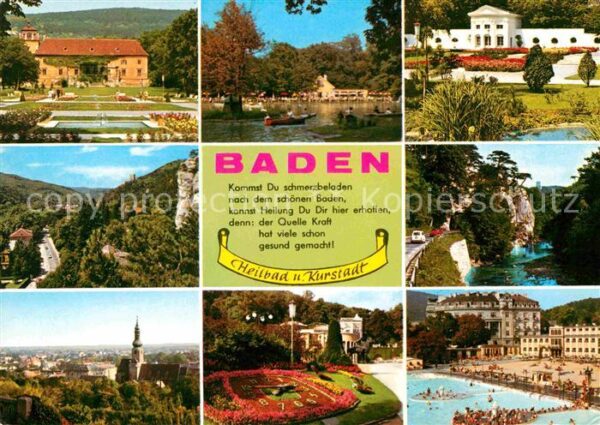 Baden Wien Rosarium Helenental Blumenuhr