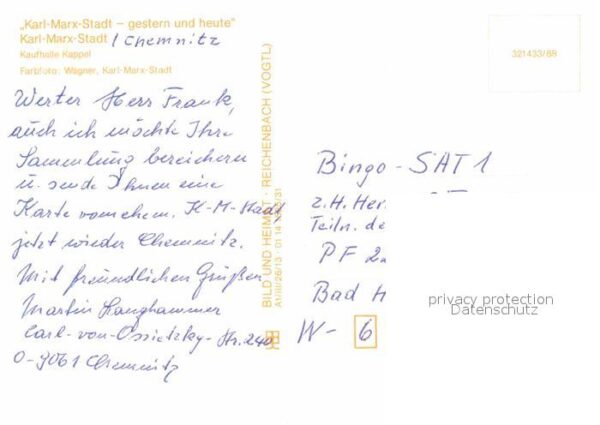 Karl-Marx-Stadt Kaufhalle Kappel – Bild 2