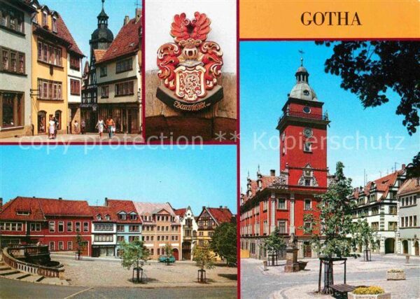 Gotha Thueringen Schloß Friedenstein Wappen Hauptmarkt R