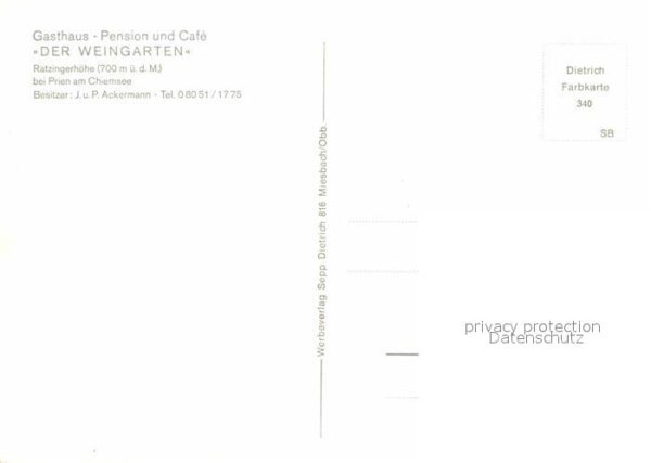 Prien Chiemsee Gasthaus Pension Cafe Der Weingarten – Bild 2