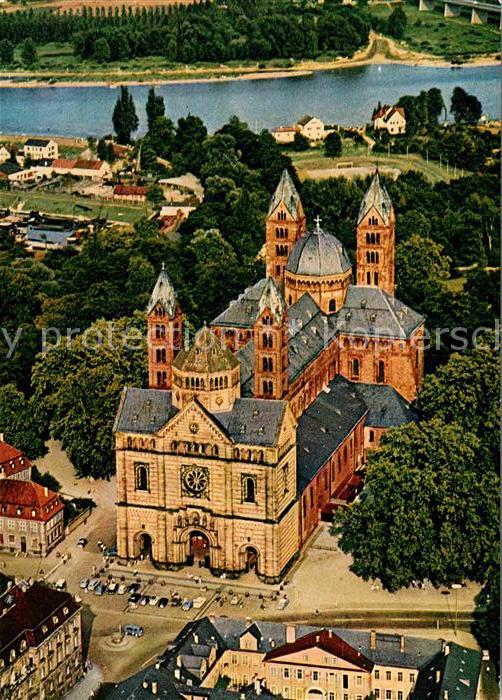 Speyer Rhein Fliegeraufnahme mit Dom und Rhein