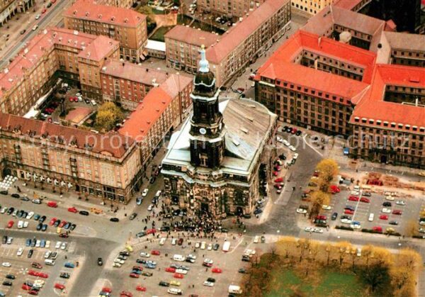 Dresden Fliegeraufnahme Kreuzkirche