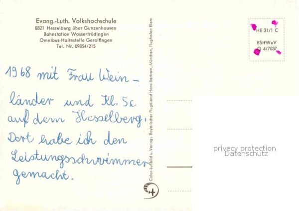 Hesselberg Gunzenhausen Fliegeraufnahme Volkshochschule – Bild 2