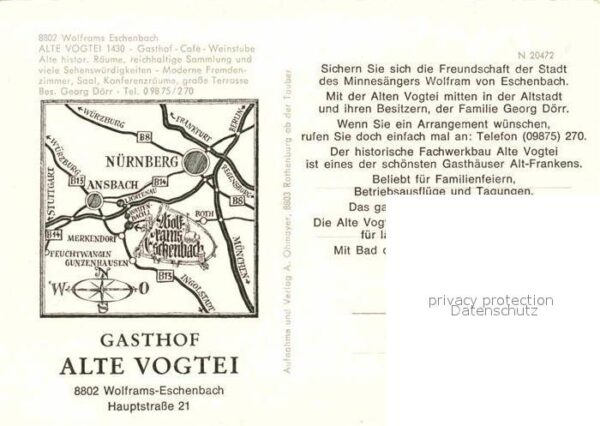 Wolframs-Eschenbach Gasthof Alte Vogtei Fachwerk – Bild 2