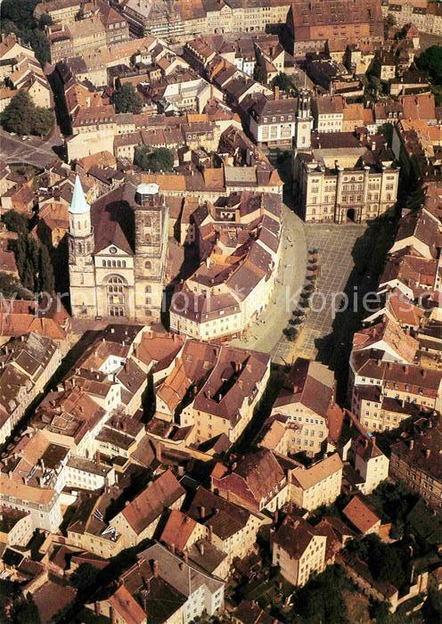 Zittau Fliegeraufnahme Altstadt mit Kirche