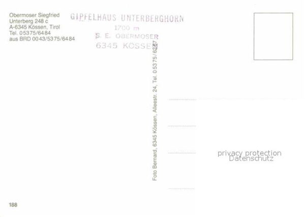 Koessen Tirol Unterberghornhütte Obermoser Siegfried – Bild 2