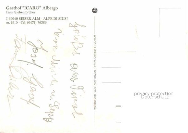 Seiser Alm Dolomiten Gasthof Icaro Albergo – Bild 2