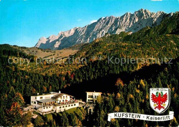 Kufstein Tirol Kaiserlift Bergstation Fliegeraufnahme