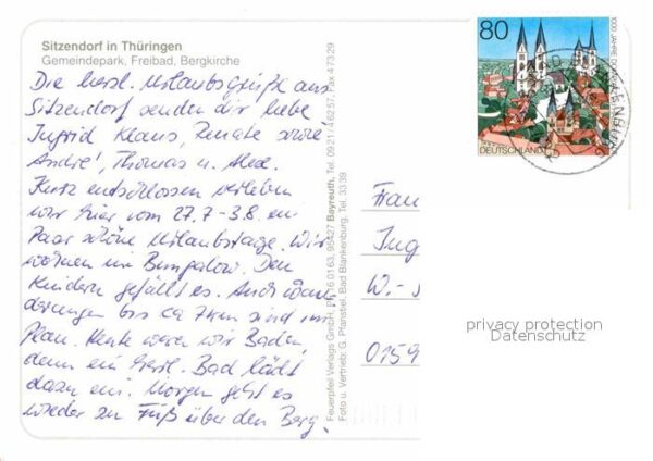 Sitzendorf Thueringen Gemeindepark Freibad Bergkirche – Bild 2