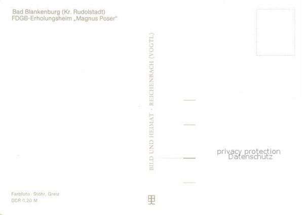Bad Blankenburg Erholungsheim Magnus Poser – Bild 2