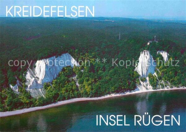 Insel Ruegen Fliegeraufnahme Kreidefelsen mit Königs