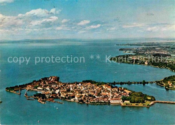 Lindau Bodensee Fliegeraufnahme mit Schachen Wasserburg