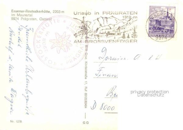 Praegraten Grossvenediger Essener-Rostockerhütte im Maurertal – Bild 2