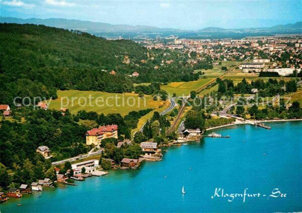 Klagenfurt Woerthersee Fliegeraufnahme Hotel Wörthersee