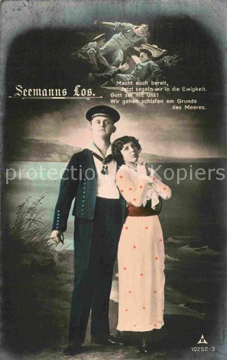 Foto PH Nr. 10252-3 Poesie Krieg Marine Seemannlos