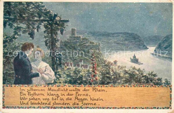Liederkarte Deutsche Liebeslieder Rhein Künstlerkar