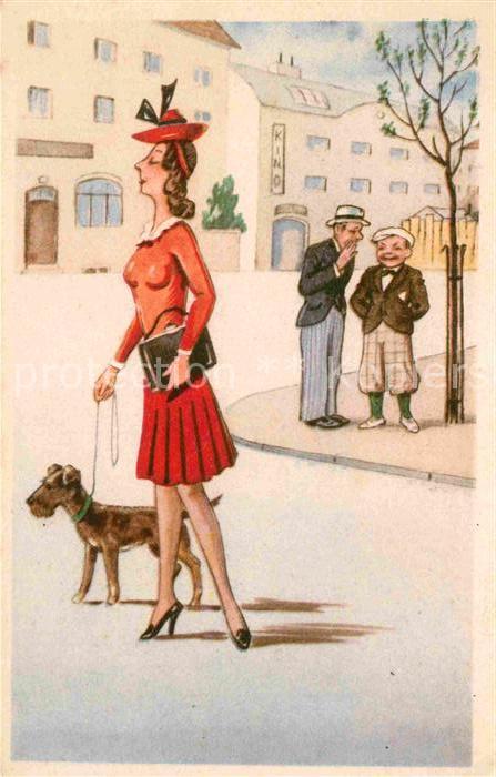 Hunde Frau Hutmode Tasche Männer