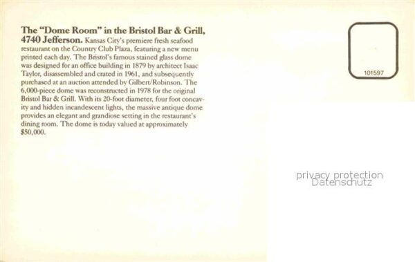 Kansas City Kansas Seafood Restaurant Dome Room Bristol Ba – Bild 2