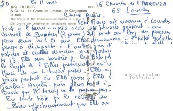 Hoehlen Caves Grottes Lourdes Grotte de l'Immaculee Conceptio – Bild 2