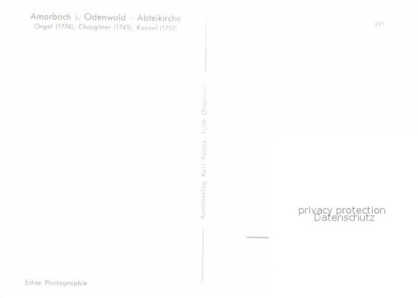 Kirchenorgel Amorbach Odenwald Abteikirche – Bild 2