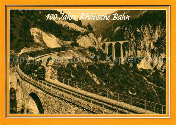 Lokomotive 100 Jahre Rhätische Bahn Schmittentobel