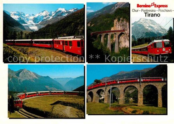 Eisenbahn Bernina-Express Rhätische Bahn Preda Al