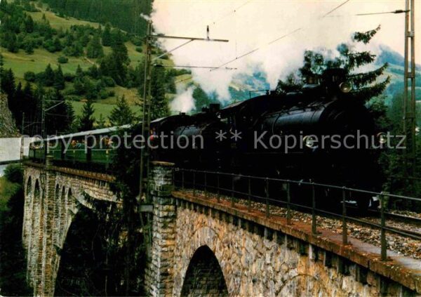 Lokomotive Dampfextrazug Rhätische Bahn Soliser-Vi