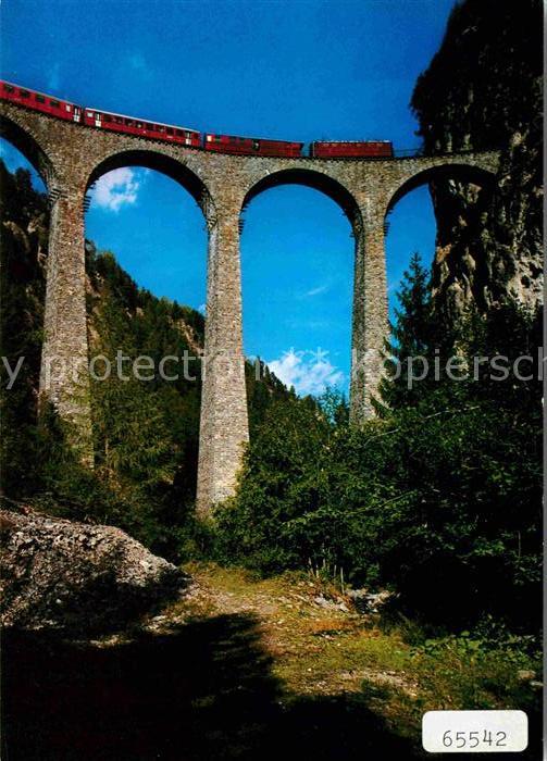 Eisenbahn Rhätische Bahn Landwasser-Viadukt Filis