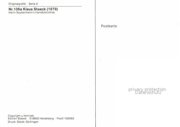 Politik Klaus Staeck Herrn Saubermann's Handbib – Bild 2