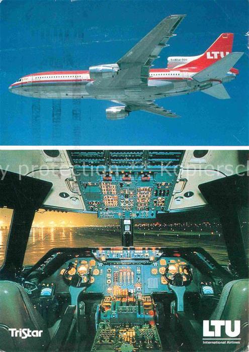 Flugzeuge Zivil LTU TriStar L-1011-500 Cockpit
