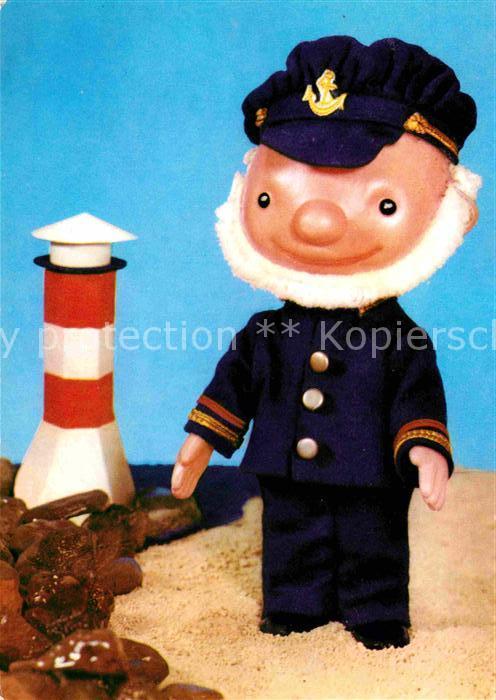 Puppe Doll Poupee Kinderspielzeug Kapitän Seefahrt Leuchturm