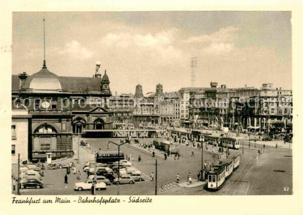 Strassenbahn Bahnhofsplatz Südseite Frankfurt am Mai